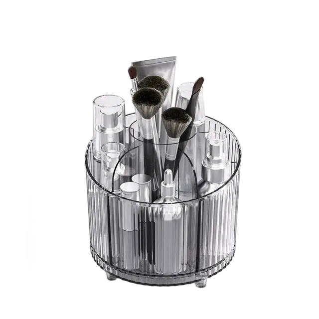 艾情草之恋可旋转笔筒化妆品收纳盒轻奢多功能圆形