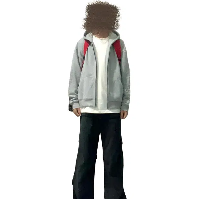 黑马漫画 开衫上衣男春季潮牌纯色帽衫宽松百搭卫衣 男女同款