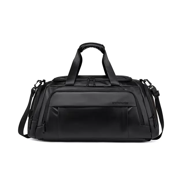 北极猎人 大容量运动 涤纶 旅行包 男女同款情侣款 曜石黑