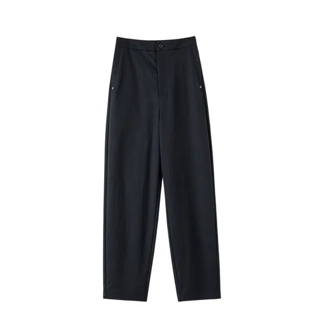 晚白 通勤减龄高腰版型小脚裤口有弹力休闲裤 女款