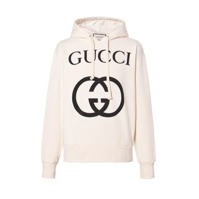 Gucci Logo Hoodie White