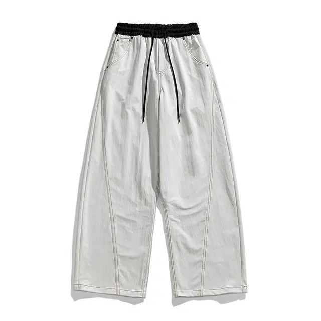 海尔斯 简约舒适百搭弯刀复古系带休闲裤 男款