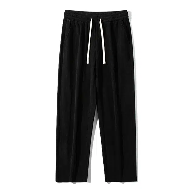 海尔斯 简约直筒美式高街舒适中腰宽松系带休闲裤 男款