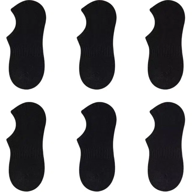 妮轻 纯棉防滑隐形纯色简约短袜 女款