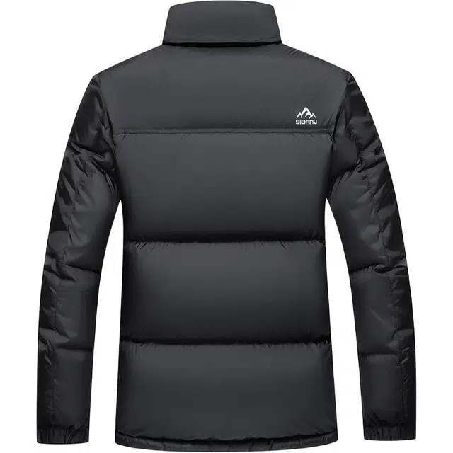 斯巴奴 加厚极寒短款立领拼接面包服时尚百搭保暖通勤羽绒服 男款