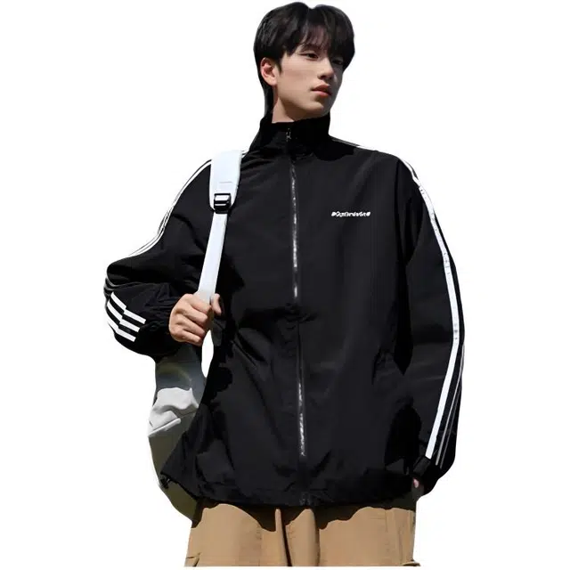 木木兔 美式高街重磅男士长袖外穿秋冬穿搭秋天休闲轻奢时尚潮流百搭衣服秋季国潮宽松外套夹克 男款