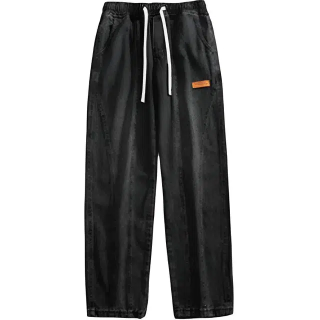 海尔斯 简约百搭美式高街做旧水洗基础直筒宽松牛仔裤 男款