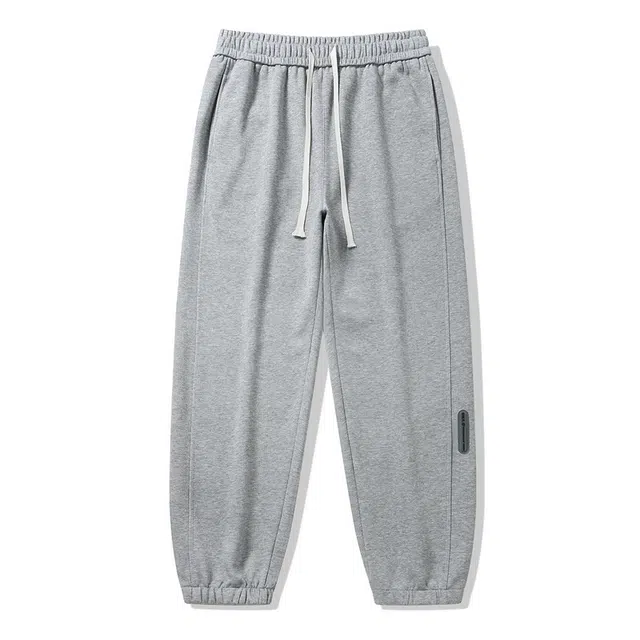 海尔斯 简约百搭舒适纯色系带束脚休闲裤 男款