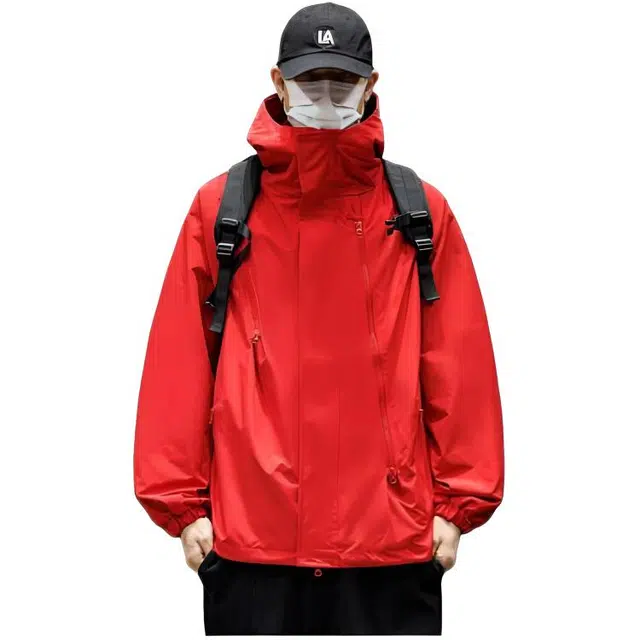 木木兔 美式高街重磅男士长袖外穿春秋穿搭秋天休闲轻奢潮流百搭秋季衣服国潮宽松外套夹克 男款