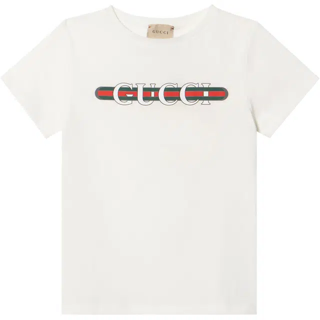 Gucci SS24 Striped Logo Tee White
