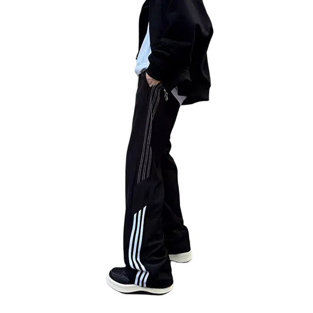 虫小绿 美式高街风舒适垂感百搭阔腿直筒休闲裤 男款