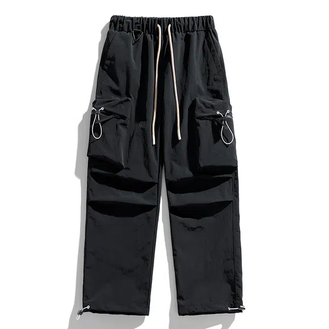 海尔斯 中腰百搭美式高街舒适宽松系带休闲裤 男款