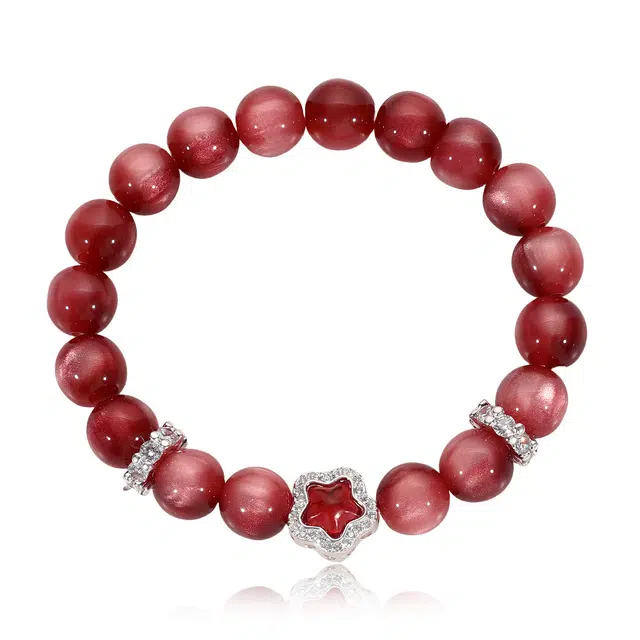 克兰茜 冰蓝色梦幻星星 爱情满满招正缘桃花 升职加薪新中式简约温柔显白轻奢甜美日常搭配清冷高级感转运珠 好运 琉璃 手串 女款