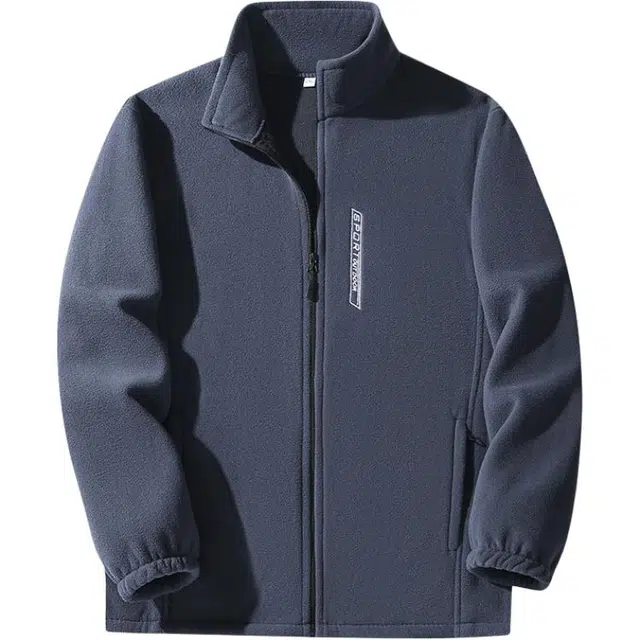 马员外 薄款摇粒绒立领夹克 男款