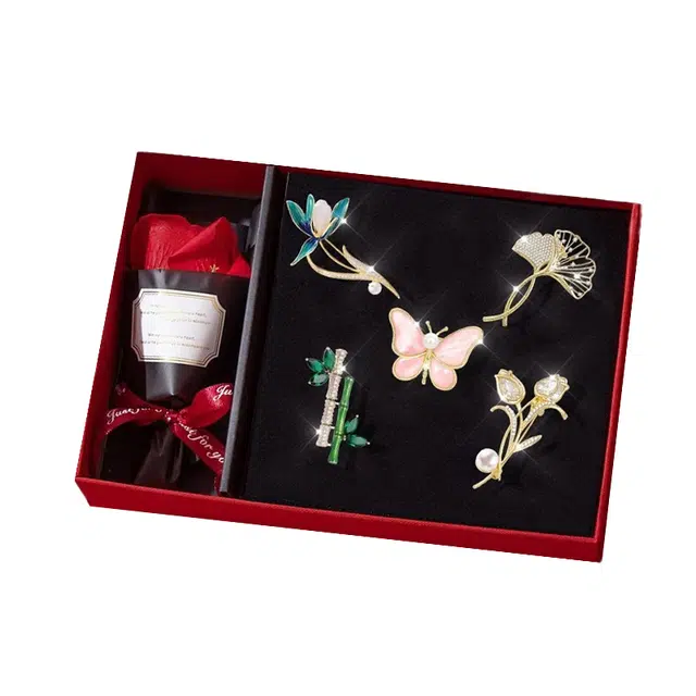 缔晶 复古优雅宫廷风胸花 秋冬日常时尚百搭 合金 胸针 女款