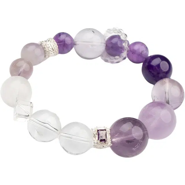 仙源 紫定有钱花新中式念珠招财转运 转运珠紫气东来学业上岸前途似锦#好运 紫水晶 手串 男女同款情侣款