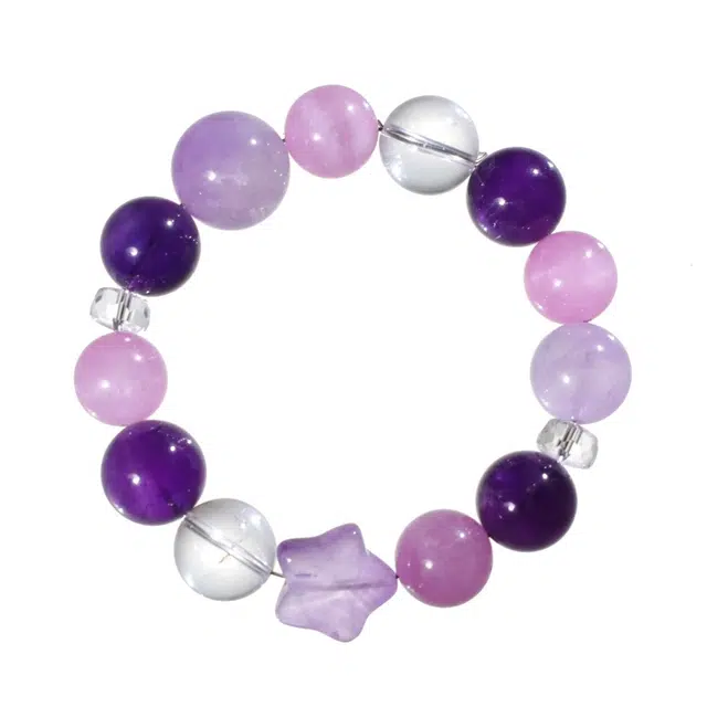 千叶珠宝 「紫霞叠彩· 优雅灵动可爱贵气高端紫色轻奢高级感小众设计款精致百搭#好运天然 紫水晶 手串 男女同款情侣款
