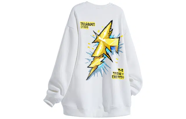 图兰朵 美式百搭长袖舒适休闲时尚街头印花圆领宽松套头卫衣 男女同款