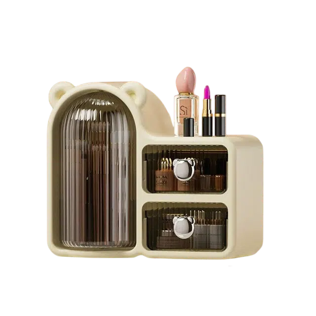 艾情草之恋旋转桌面化妆品收纳盒高级感防尘壁挂