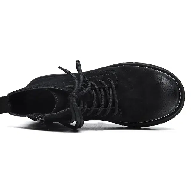复古时尚英伦风户外登山休闲高帮防滑耐磨工装靴 及踝 经典马丁靴 男女同款