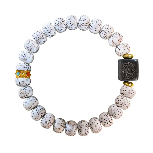 絮物 国潮新中式轻奢高级感禅意念珠文玩盘玩新宠简约小众设计时尚百搭气质出街神器财源广进#好运 星月菩提 手串 男女同款情侣款