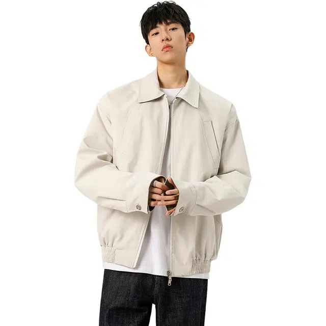 佐菲利 美式短款拼接多口袋飞行员翻领解构小众棒球服痞帅外套夹克 男女同款