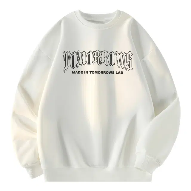 诗丹帝国 潮牌字母印花圆领打底衫男生秋冬季美式复古大码宽松高街早秋运动穿搭休闲百搭情侣外套卫衣 男款