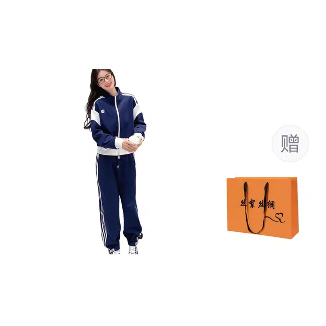 丝絮丝绸 美式流行卫衣束脚裤两件套气质休闲套装 女款