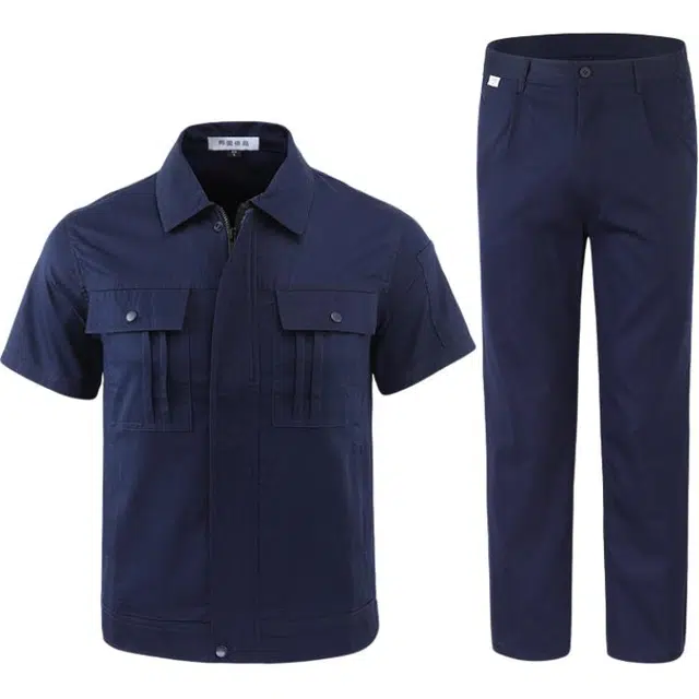 邦固依品 工作服夏季薄款短袖国家电网电工焊工耐磨劳保服上衣休闲运动套装 男女同款