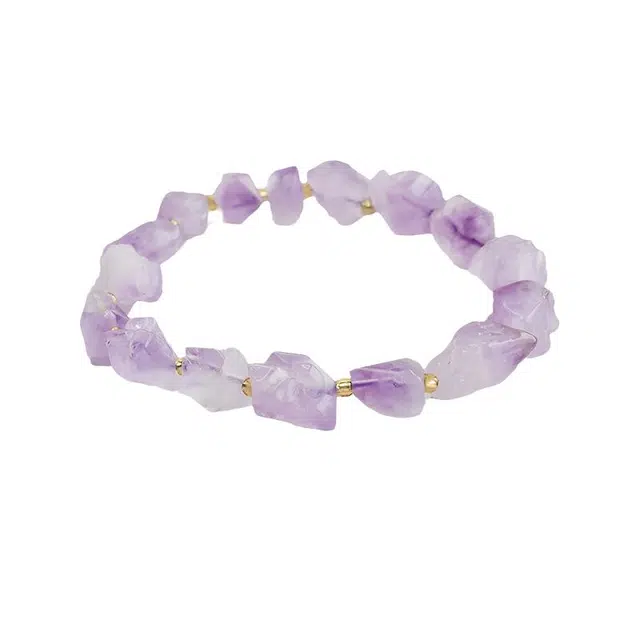 梵星饰季 九紫离火  新中式国潮风时尚简约原创设计不规则紫气东来 招财转运 水逆退散平安纳福通勤百搭#好运 紫水晶 手串 女款