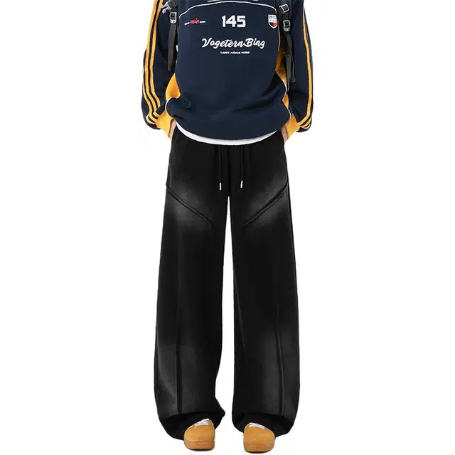 海尔斯 简约潮流百搭美式阔腿宽松休闲裤 男款