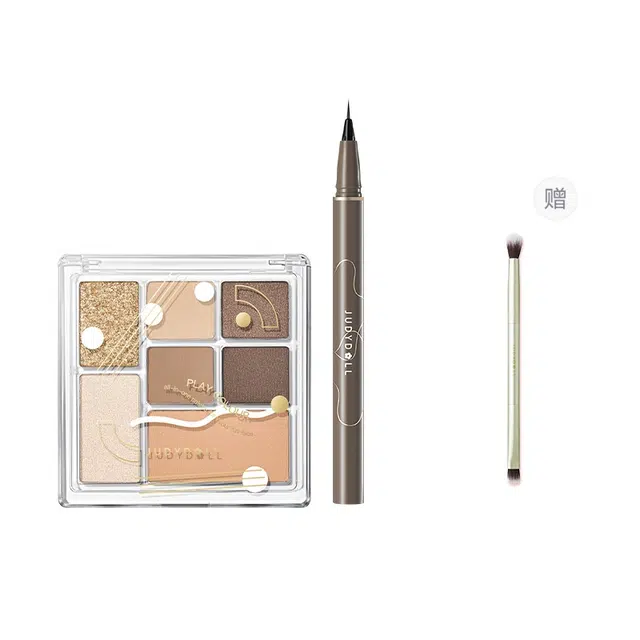 橘朵 七巧板玩趣眼影盘+极细眼线液笔组合装 提升气色