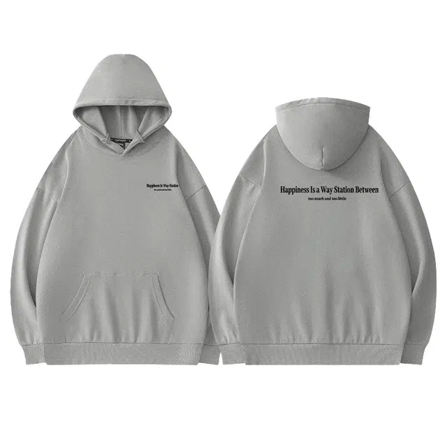 莫代尔 个性秋冬慵懒多色可选舒适设计感百搭高街嘻哈风连帽卫衣打底衣 男女同款