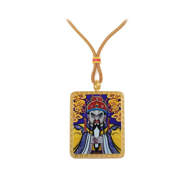 【百无禁忌百财来】 玉临门 时来运转国风五爷唐卡藏式财神吊坠 藏传佛教护身符能量 锦上添花#好运 合金 项链 男女同款情侣款