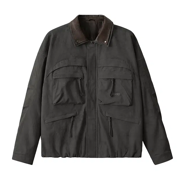 希越 美式复古工装翻领男刺绣晕染宽松外套男时尚夹克 男款