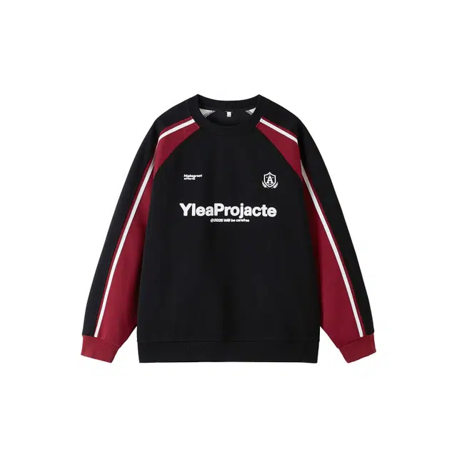 欧路得 美式学院风撞色插肩袖女男秋季字母印花上衣运动风圆领套头衫卫衣 男款