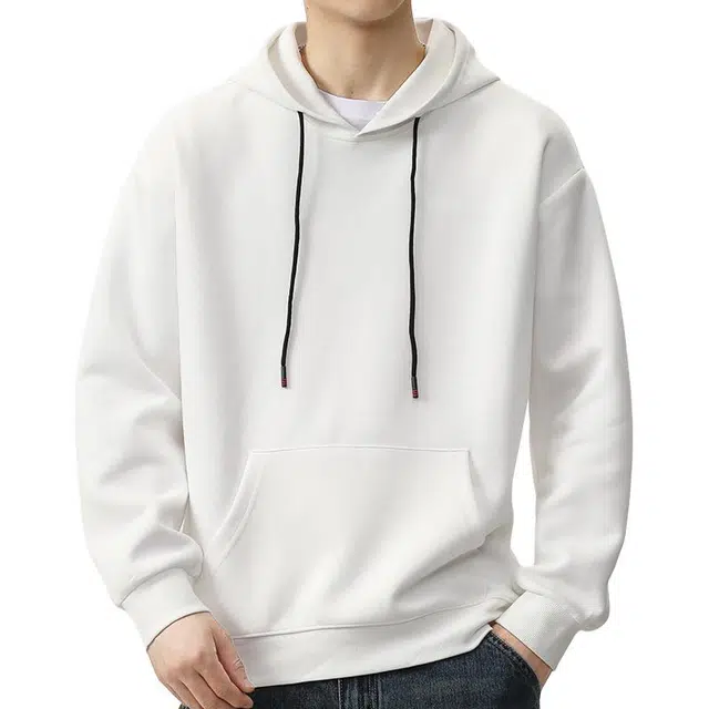 协协乐 美式重磅连帽上衣插袋设计秋冬季外套氛围感潮牌宽松套头长袖纯色小众款卫衣 男款