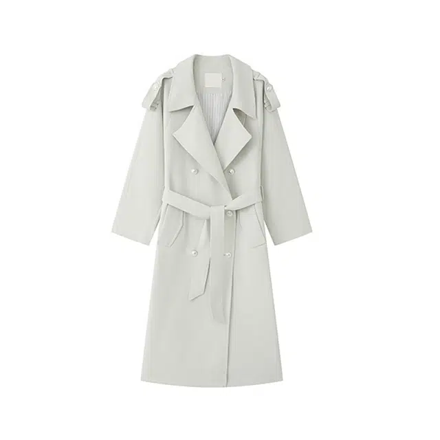 小卷要加油 春秋中长款气质英伦女质感小个子高级感翻领西装外套潮风衣 女款