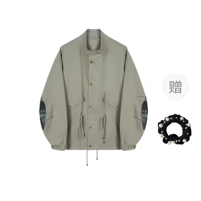 雾闪闪 美式工装外套女早初秋季巨好看飞行夹克风衣 女款