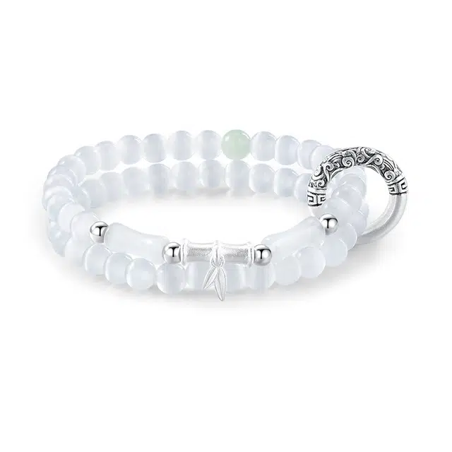 【节节高升丨999足银】 匆匆那年 余生有你 便己知足 竹节设计 新中式国风 清冷感简约百搭#好运 琉璃 手串 女款