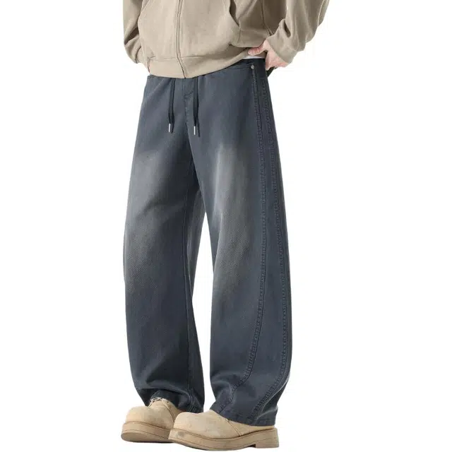 海尔斯 港风弯刀舒适百搭潮流休闲裤 男款