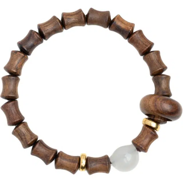 仙源 节节高升 光转运珠 简约素雅招财转运好运 新中式国潮文玩佛珠单圈 花梨木 手串 男女同款情侣款