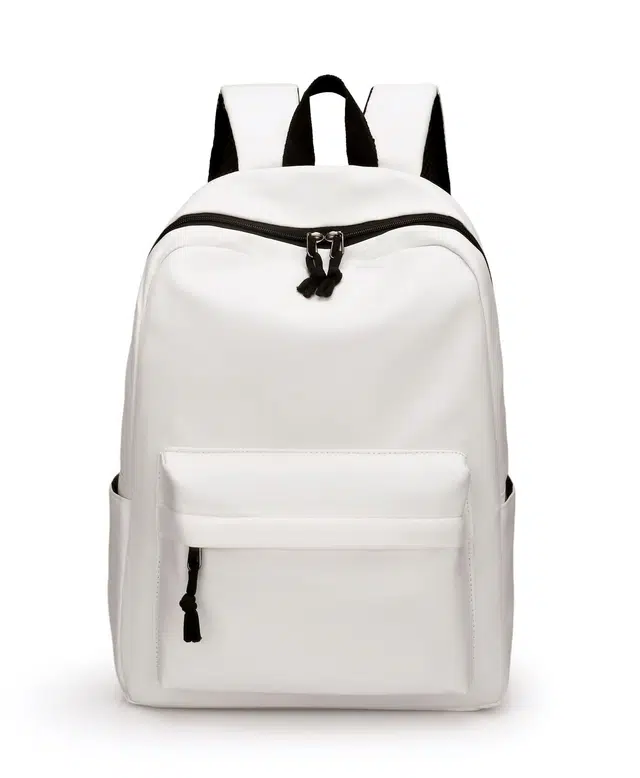 绿野客 纯色背包时尚 潮流男女简约大容量 学生书包 休闲 涤纶 双肩包 大号 青少年 黑色