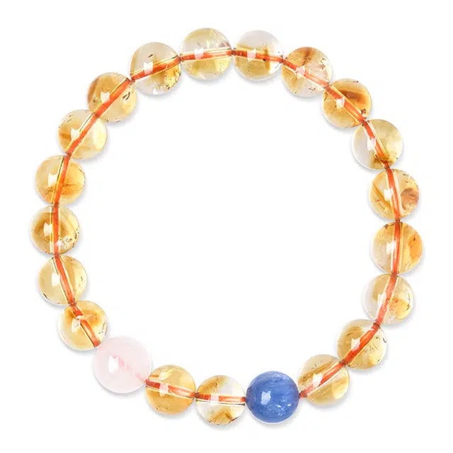 谧月珠宝 轻奢经典简约黄色系招财转运珠财源滚滚有钱花国潮新中式小众设计日常通勤百搭轻奢风转运#好运天然 黄水晶 手串 男女同款情侣款