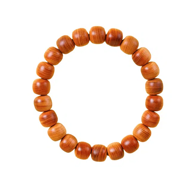 仙园韵 复古国风时尚简约百搭老型珠红油黑油盘玩手饰#好运 崖柏 木作手串 男女同款情侣款