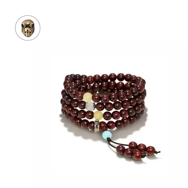 【已祝 福加 持】 玉临门 十二生肖守护神招财进宝本命年中式多圈叠戴时来运转事业运爆棚#好运 檀木 手串 男女同款情侣款