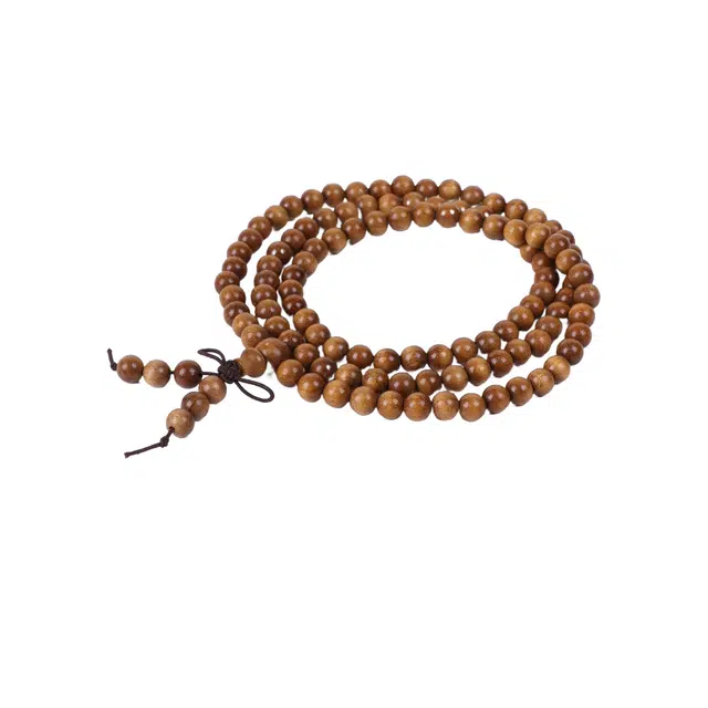 茂琼 新中式国潮复古国风民族风简约小众设计高级精致文玩盘玩念珠多圈叠戴文玩木串盘串文玩 楠木 木作手串 男女同款情侣款