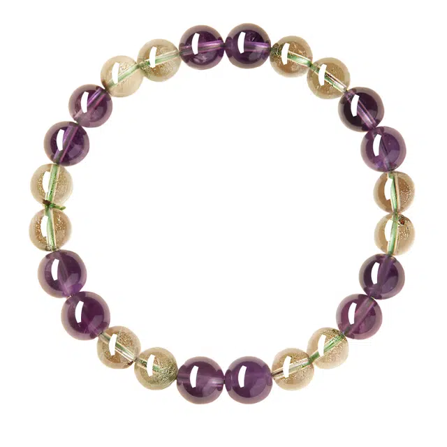 仙园韵 轻奢高档念珠转运珠招财护身高级感小众设计串珠#好运 绿幽灵 手串 男女同款情侣款