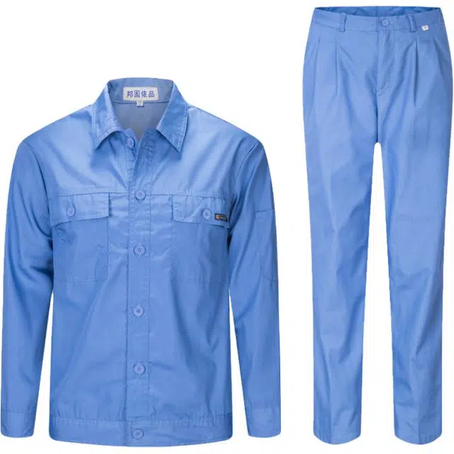 邦固依品 夏季长袖薄款工作服男抗皱耐磨车间厂服透气工装劳保服休闲运动套装 男女同款