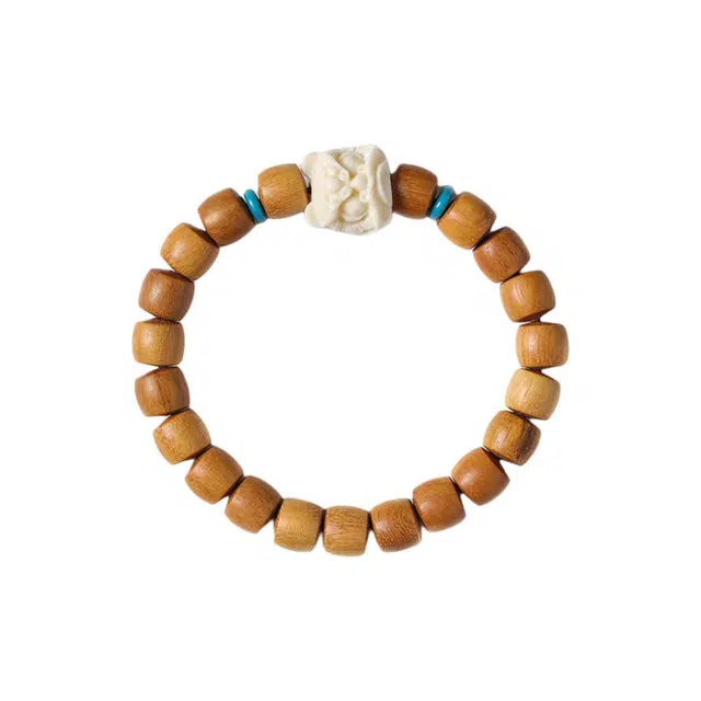 岁月静好 醒狮纳福吉祥如意 复古国风招财转运佛珠财源滚滚 民族风森系简约小众设计 前程似锦#好运 黄金檀 手串 男女同款情侣款